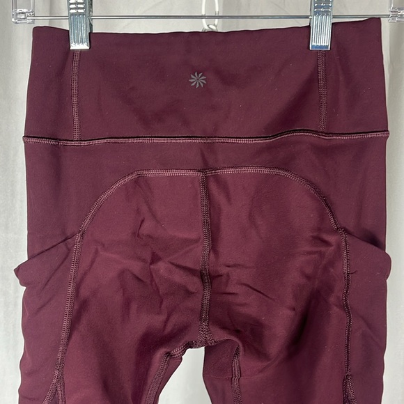 Athleta All In Crop Leggings in Maroon. - Picture 6 of 11